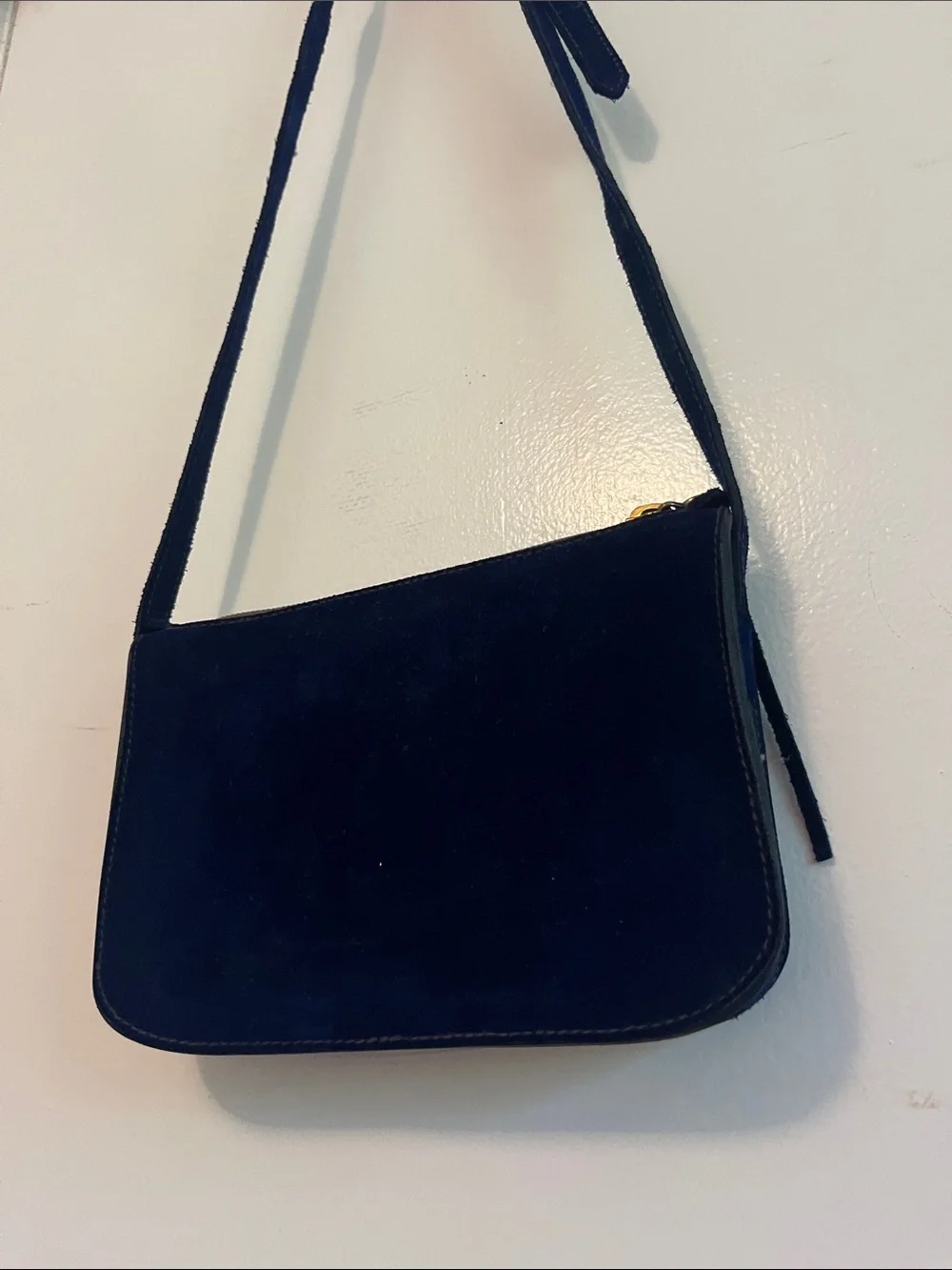 Madewell Navy Suede Shoulder Bag